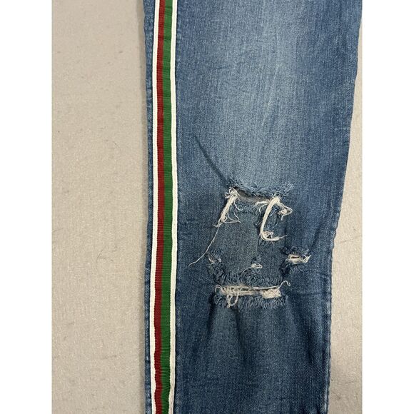 Zara Trafaluc Jeans Size 2 Skinny High Rise Distressed - Picture 2 of 5